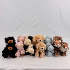 GANZ Webkinz Lot of 12 Matching Big And Lil Kinz Plush Stuffed Animals No Codes
